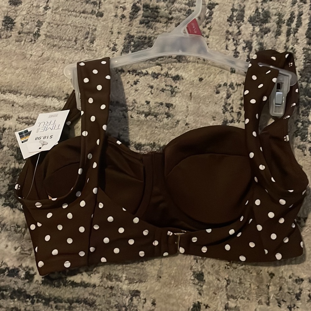 NWT Brown Padded Bikini Top - Picture 3 of 4